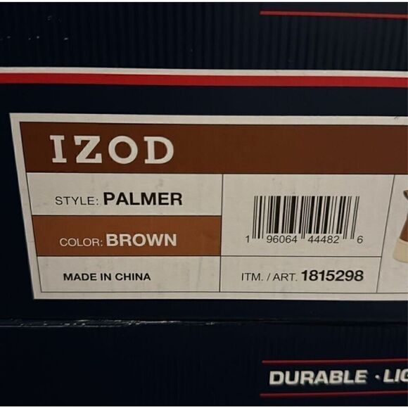 IZOD Men’s Chukka Shoes Boots Palmer Size 11 Brown Tan Memory Foam Lightweight - Picture 3 of 8